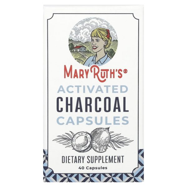MaryRuth's, Капсулы с активированным углем, 40 капсул (475 мг на капсулу)