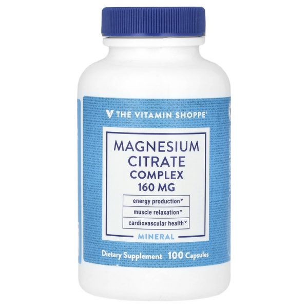 The Vitamin Shoppe, комплекс цитрата магния, 160 мг, 100 капсул