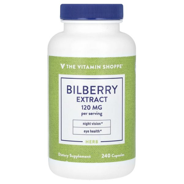 The Vitamin Shoppe, экстракт черники, 120 мг, 240 капсул (60 мг в 1 капсуле)