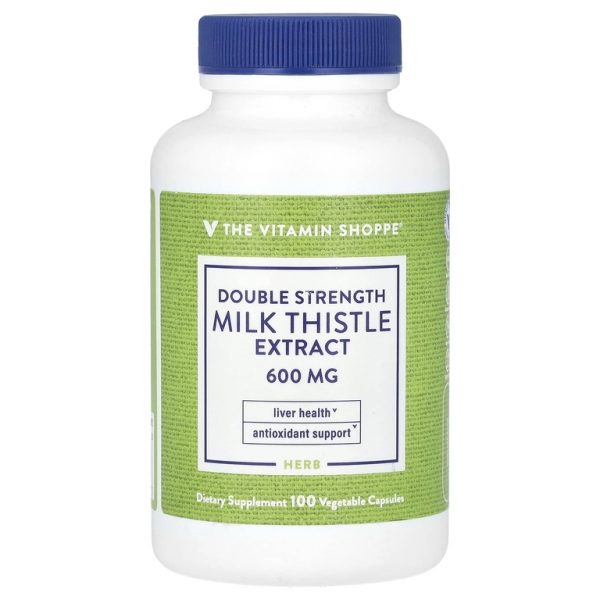 The Vitamin Shoppe, экстракт расторопши, двойная сила, 600 мг, 100 растительных капсул