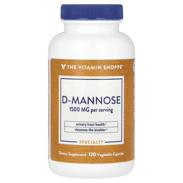The Vitamin Shoppe, D-манноза, 1500 мг, 120 растительных капсул (500 мг в 1 капсуле)