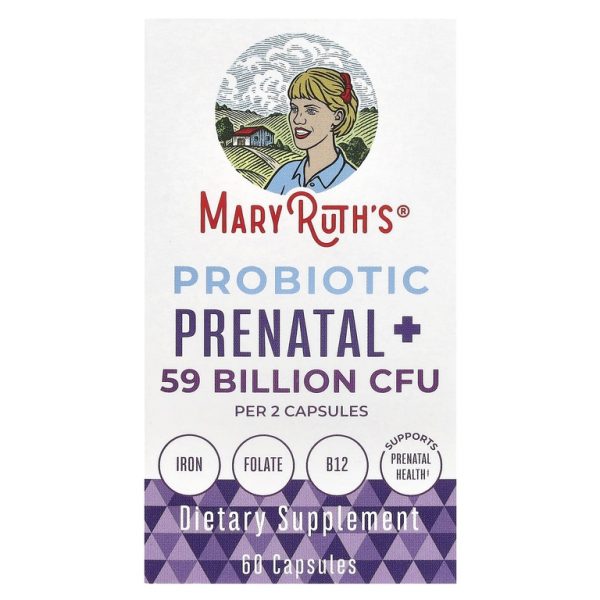 MaryRuth's, Probiotic Prenatal +, 59 млрд КОЕ, 60 капсул (29,5 млрд КОЕ в 1 капсуле) (Товар снят с продажи)