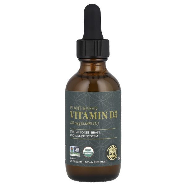 Global Healing, растительный витамин D3, 125 мкг (5000 МЕ), 59,2 мл (2 жидк. унции)