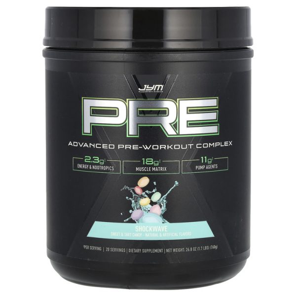 JYM Supplement Science, Pre JYM X, расширенный предтренировочный комплекс, Shockwave, 760 г (1,7 фунта) (Товар снят с продажи)