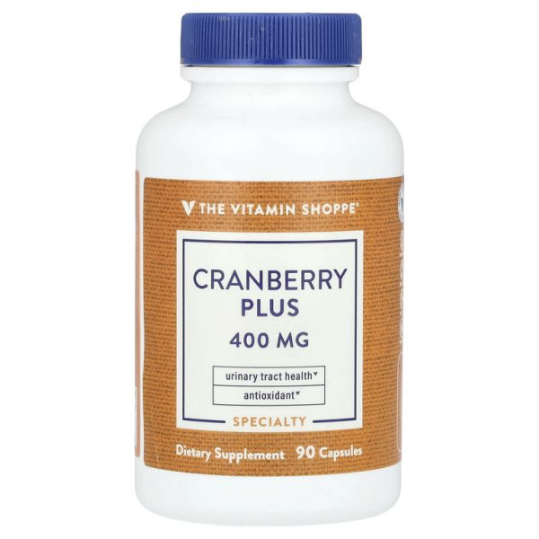 The Vitamin Shoppe, Cranberry Plus, 400 мг, 90 капсул
