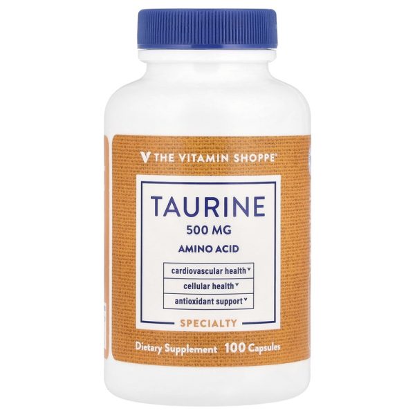 The Vitamin Shoppe, таурин, 500 мг, 100 капсул