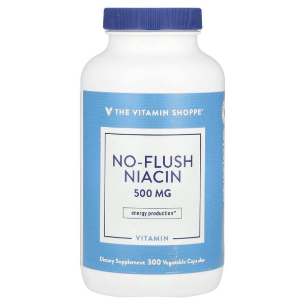 The Vitamin Shoppe, Ниацин без смывания, 500 мг, 300 растительных капсул