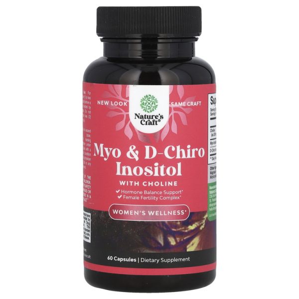 Nature's Craft, Мио и D-хиро-инозит с холином, 60 капсул