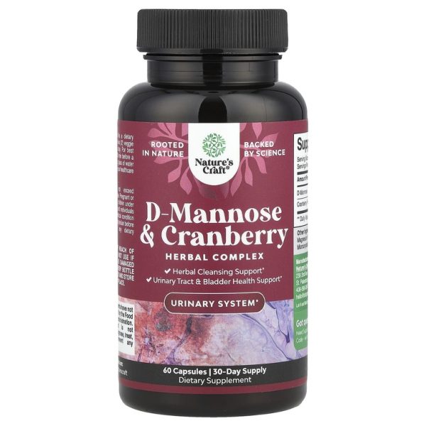 Nature's Craft, D-манноза и клюква, 60 капсул