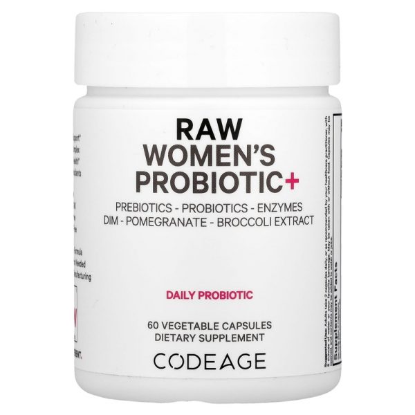 Codeage, RAW Women's Probiotic +, 60 растительных капсул