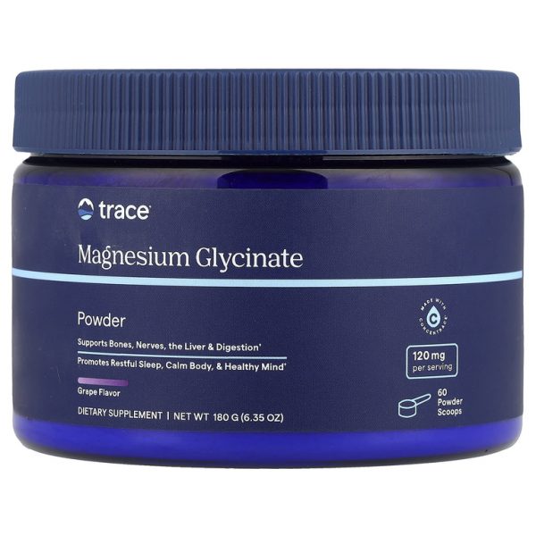 Trace, Порошок глицината магния, виноград, 180 г (6,35 унции)