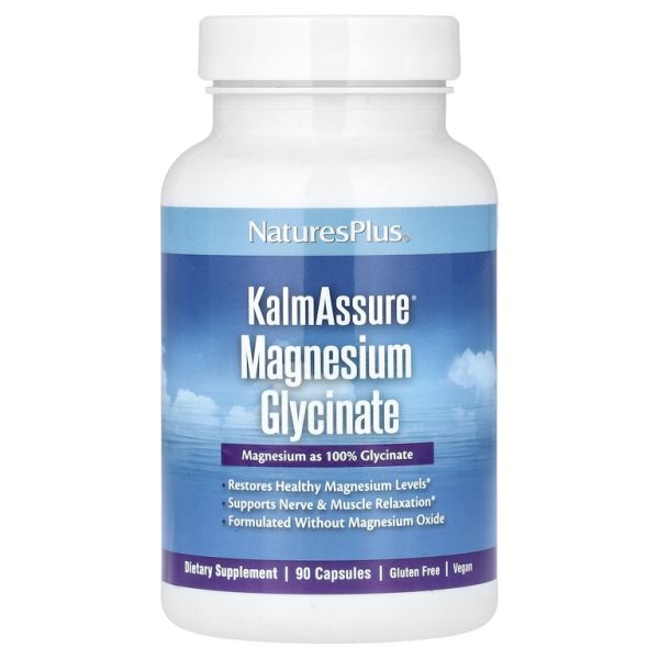 NaturesPlus, KalmAssure, глицинат магния, 90 капсул (70 мг на капсулу)