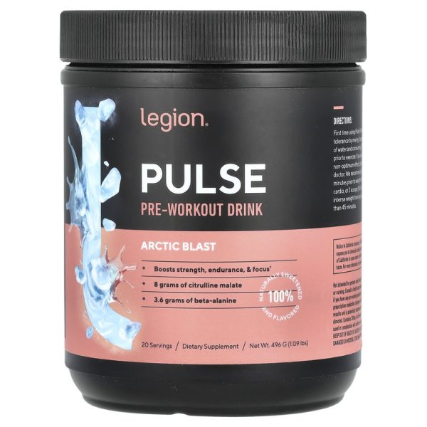 Legion Athletics, Pulse, предтренировочный напиток, Arctic Blast, 496 г (1,09 фунта)