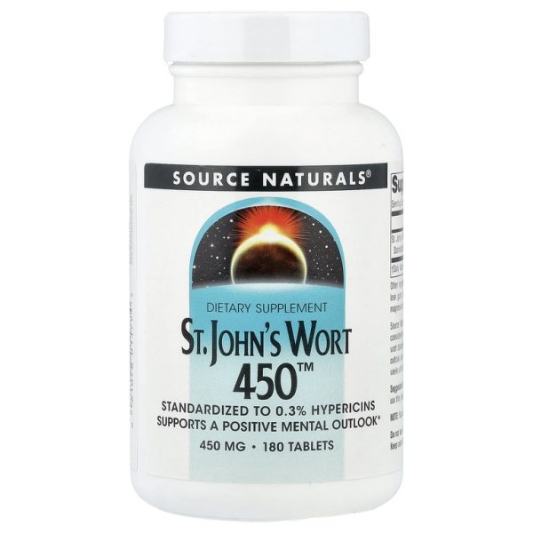 Source Naturals, Зверобой 450 ™, 450 мг, 180 таблеток