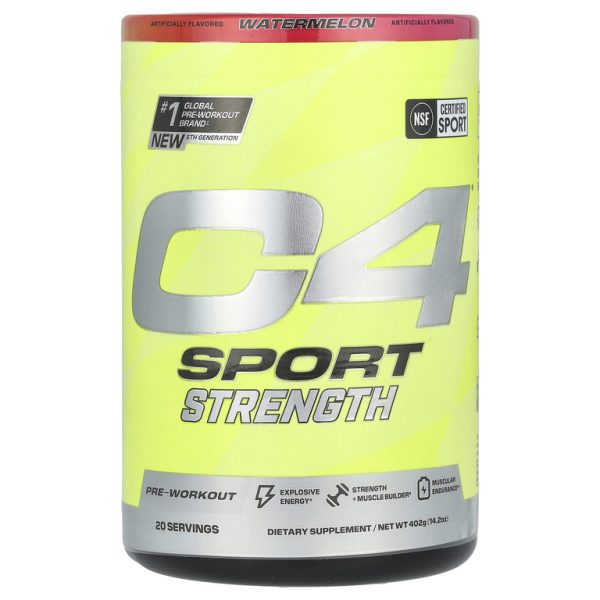 C4 / Cellucor, C4 Sport, для силы, перед тренировкой, арбуз, 402 г (14,2 унции)