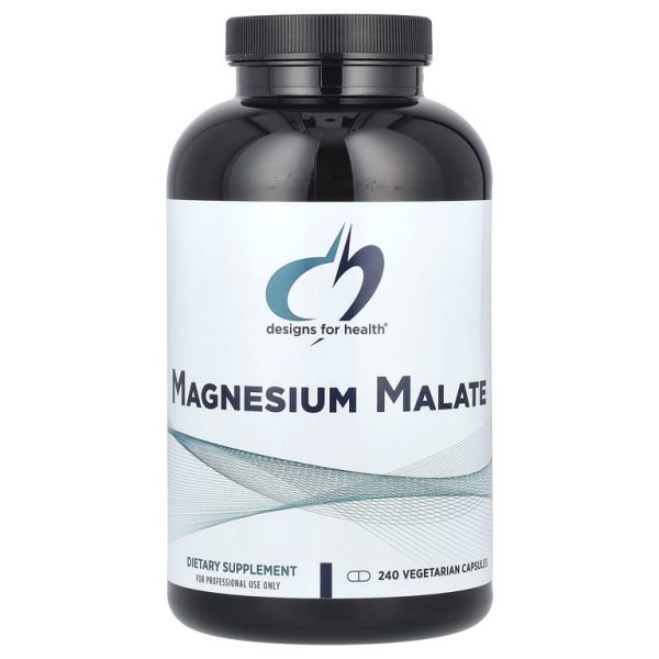 Designs For Health, Magnesium Malate, 240 Vegetarian Capsules (180 mg per Capsule)