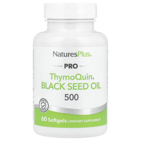 NaturesPlus, Pro ThymoQuin®, масло черного тмина 500, 60 капсул (500 мг в каждой капсуле)
