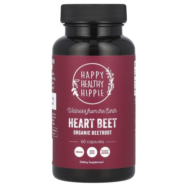 Happy Healthy Hippie, Heart Beet, органическая свекла, 60 капсул (650 мг на капсулу)