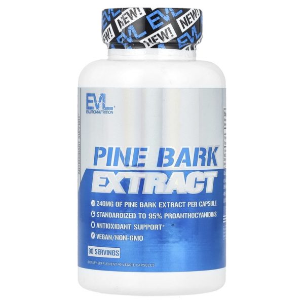 EVLution Nutrition, экстракт коры сосны, 90 вегетарианских капсул (240 мг в 1 капсуле)