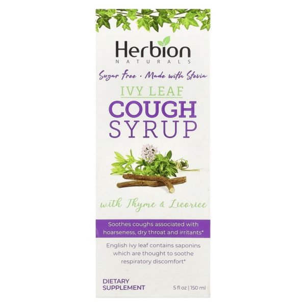 Herbion Naturals, Naturals, сироп от кашля из листьев плюща с чабрецом и солодкой, без сахара, 150 мл (5 жидк. унц.)