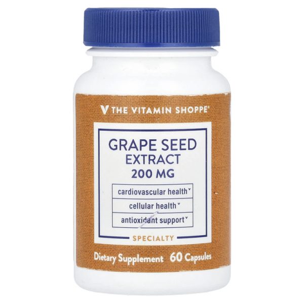 The Vitamin Shoppe, Экстракт виноградных косточек, 200 мг, 60 капсул