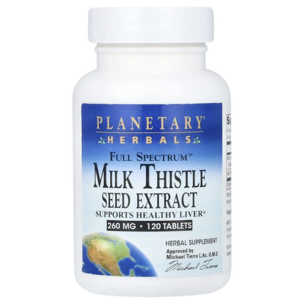Planetary Herbals, Full Spectrum ™, экстракт семян расторопши, 120 таблеток