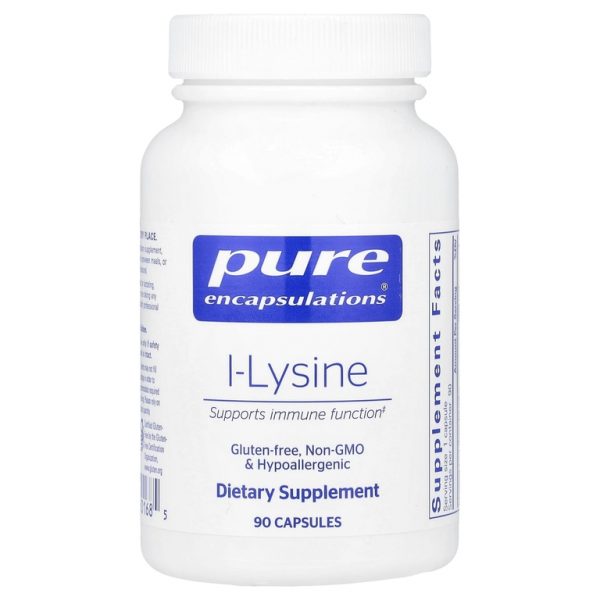Pure Encapsulations, L-лизин, 90 капсул (500 мг в 1 капсуле)