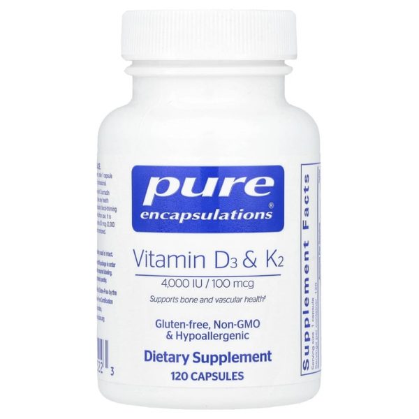Pure Encapsulations, Витамины D3 и K2, 120 капсул