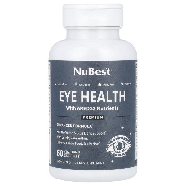 NuBest, Здоровье глаз с AREDS2 Nutrients, 60 вегетарианских капсул