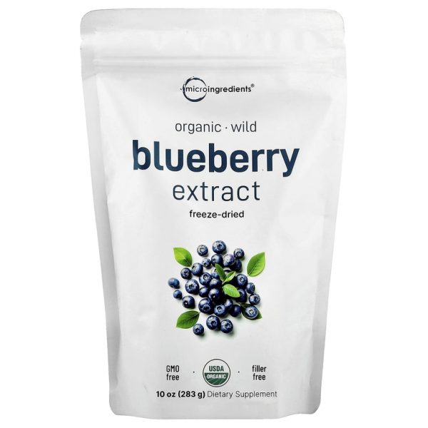 Micro Ingredients, Органический, лиофилизированный экстракт голубики, 283 г (10 унций)