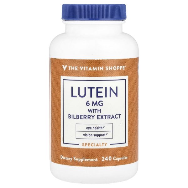 The Vitamin Shoppe, Лютеин с экстрактом черники, 240 капсул