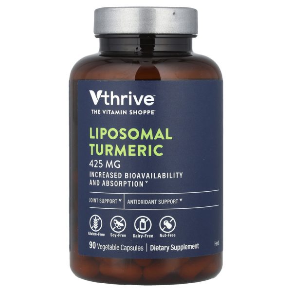 Vthrive, Липосомальная куркума, 425 мг, 90 растительных капсул