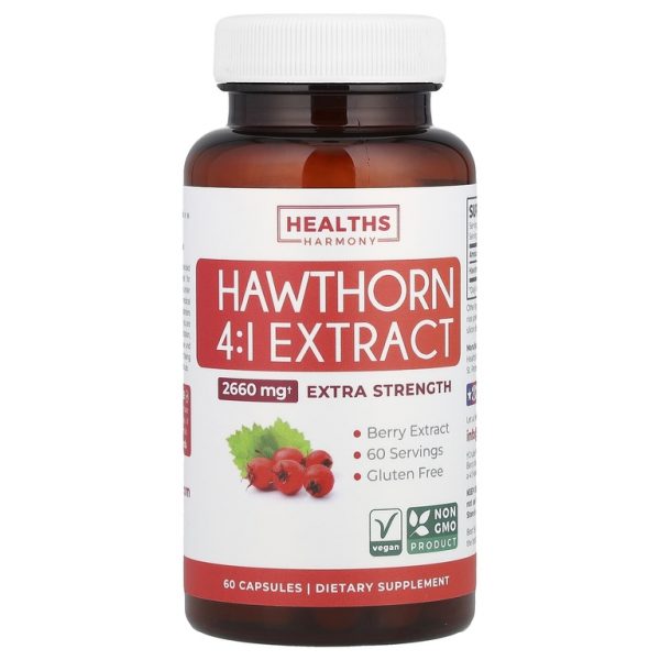Healths Harmony, Экстракт боярышника 4: 1, 2660 мг, 60 капсул