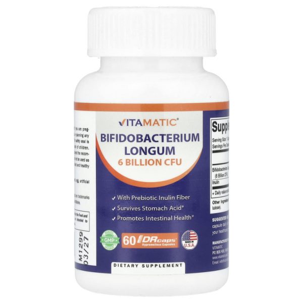 Vitamatic, Bifidobacterium Longum, 60 капсул с гипромеллозой DRcaps®
