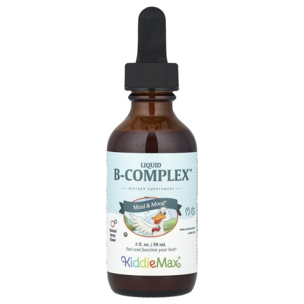 Maxi Health, KiddieMax® Liquid B-Complex ™, натуральные ягоды, 59 мл (2 жидк. Унции)