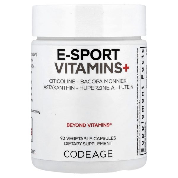 Codeage, E-Sport Vitamins +, 90 растительных капсул