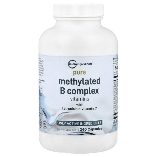 Micro Ingredients, Чистый метилированный комплекс витаминов группы B, 240 капсул