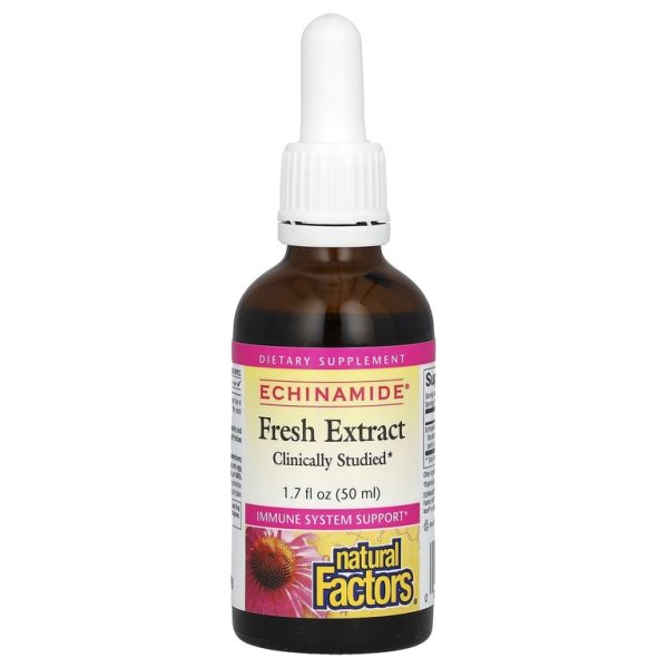 Natural Factors, Свежий экстракт Echinamide®, 1000 мг, 50 мл (1,7 жидк. Унции)