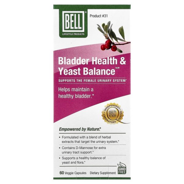 Bell Lifestyle, Bladder Health & Yeast Balance ™, 60 растительных капсул