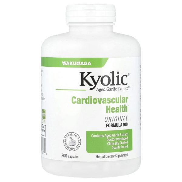 Kyolic, Aged Garlic Extract, выдержанный экстракт чеснока, для сердечно-сосудистой системы, формула 100, 300 капсул