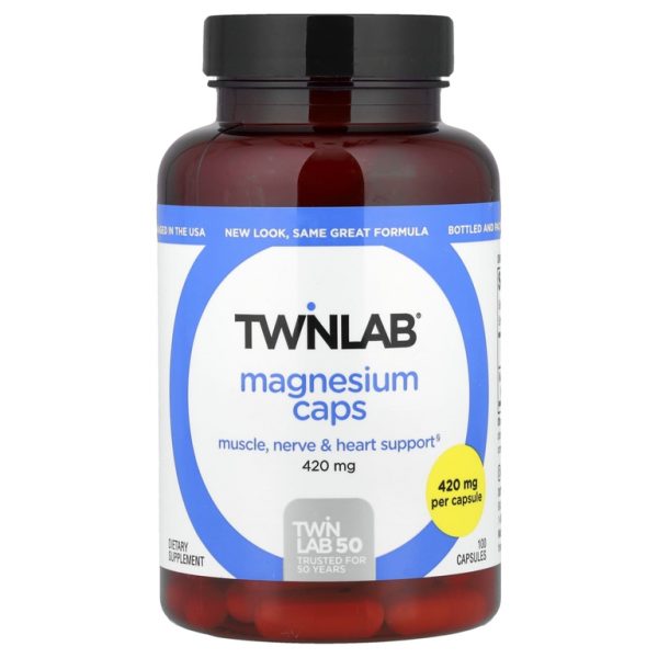 Twinlab, Магний в капсулах, 420 мг, 100 капсул