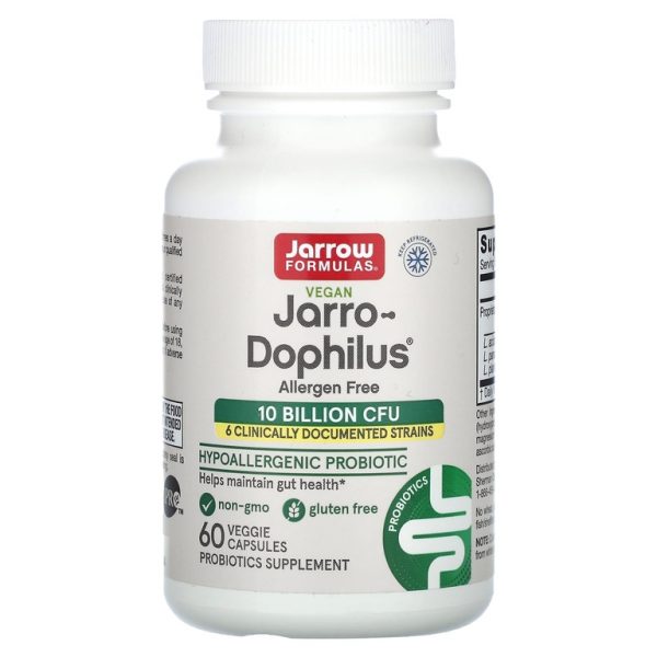 Jarrow Formulas, Vegan Jarro-Dophilus, без аллергенов, 10 млрд КОЕ, 60 растительных капсул (Товар снят с продажи)