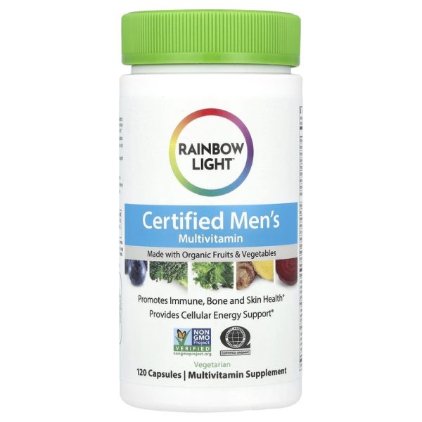 Rainbow Light, Сертифицированные мультивитамины для мужчин, 120 капсул