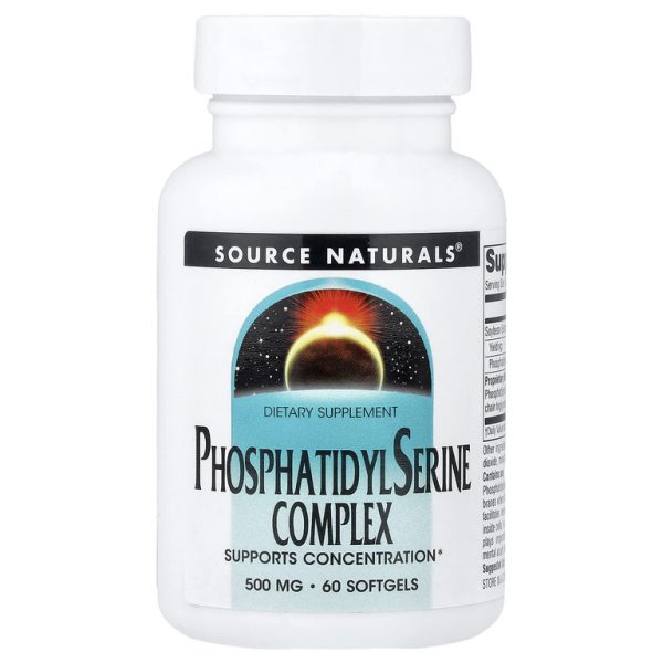 Source Naturals, комплекс с фосфатидилсерином, 500 мг, 60 капсул
