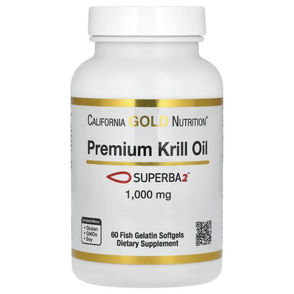 California Gold Nutrition, масло криля премиального качества с Superba2™, 1000 мг, 60 капсул