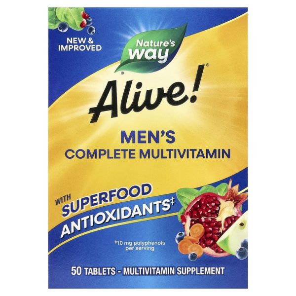 Nature's Way, Alive !, мультивитаминный комплекс для мужчин, 50 таблеток