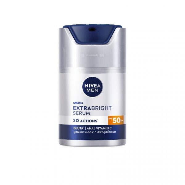Nivea Men Extra Bright Serum SPF50 PA+++ 50 Ml. เซรั่มบำรุงผิว Оригинал