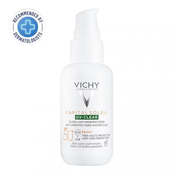 Vichy Capital Soleil UV Clear SPF50+ PA++++ 40 ml. Suncare for Oily  Acne Prone skin Оригинал