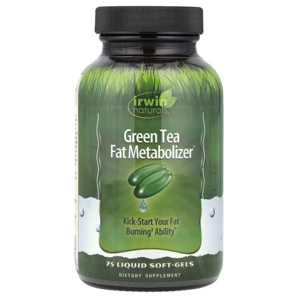 Irwin Naturals, Зеленый Чай, Метаболайзер Жиров 75 жидких гелевых капсул