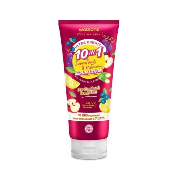Watsons Ultra Bright 10-in-1 Superfoods Vitamins Serum Lotion 330ml. Оригинал